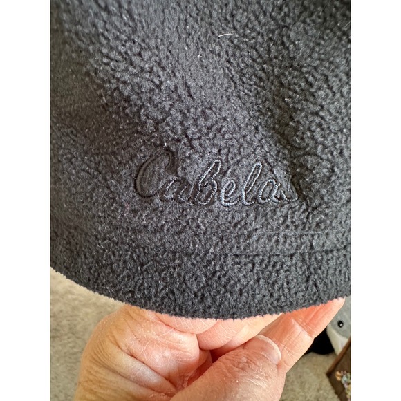 Cabelas Mens Black Full Zip Fleece Jacket L Reg Outdoor Warm Layer Gorpcore Work - Picture 9 of 12